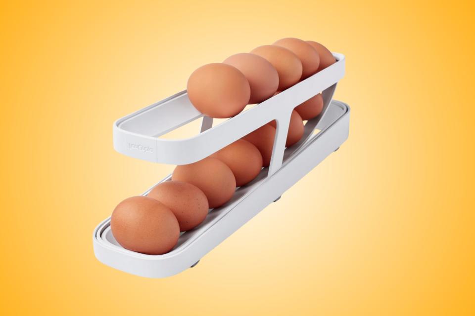 Two-tiered egg dispenser.