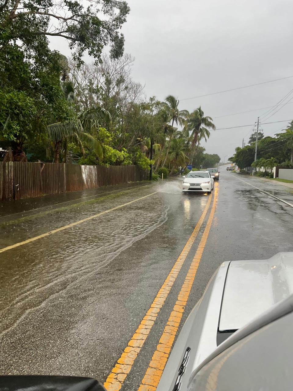 Crews reported that most roads in Siesta Key are underwater.