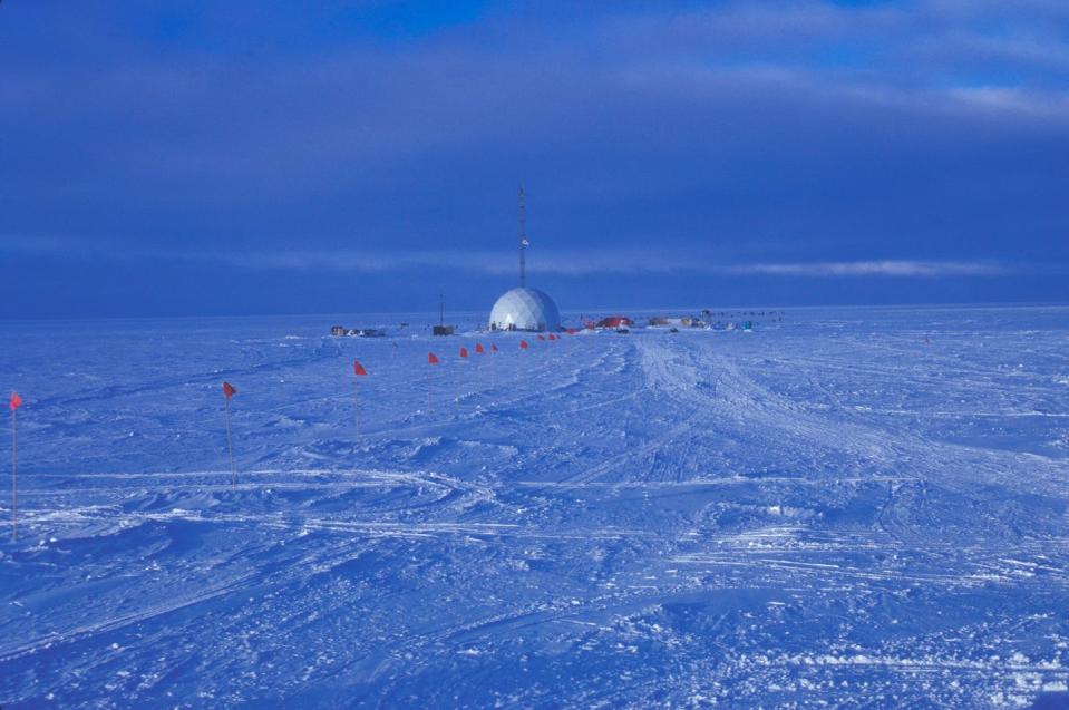 Drill dome on Greenland ice sheet