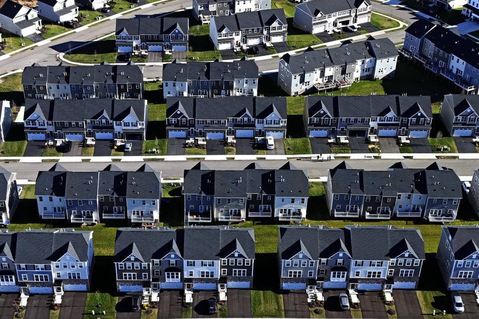 FILE - A housing development in Cranberry Township, Pa., is shown on March 29, 2024. (AP Photo/Gene J. Puskar, File)