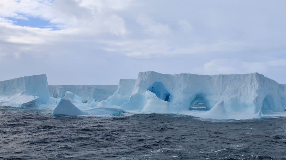 The world's largest iceberg, known as A23a, is rotating about 15 degrees a day in the Southern Ocean. - Emily Broadwell/British Antarctic Survey