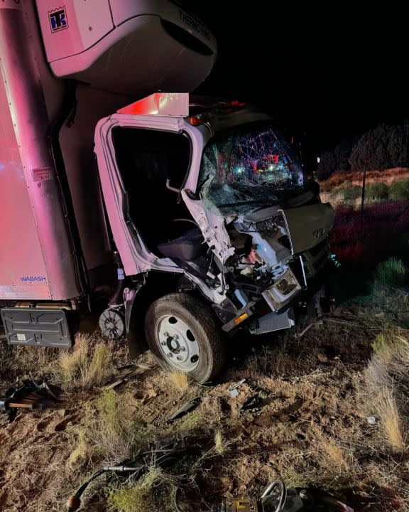 A vehicle crashed around 3:30 a.m. on Saturday, Aug. 17, 2024, according to officials. One person was taken to the hospital after the crash. (Courtesy: Hurricane Valley Fire and Rescue)