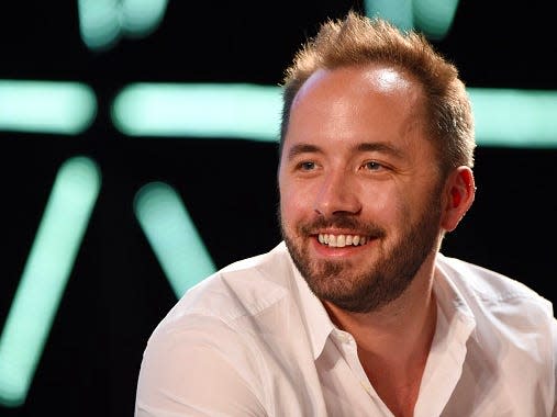 Dropbox CEO Drew Houston at the New Economy Summit 2015 in Tokyo