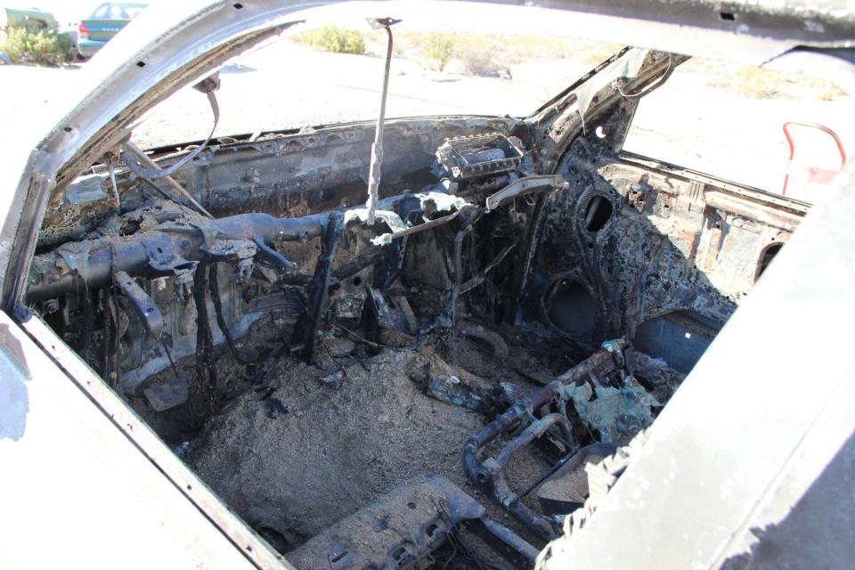 A man and woman were doused with gasoline and set on fire while sitting in a pickup truck in Johnson Valley on Monday, June 19, 2023.