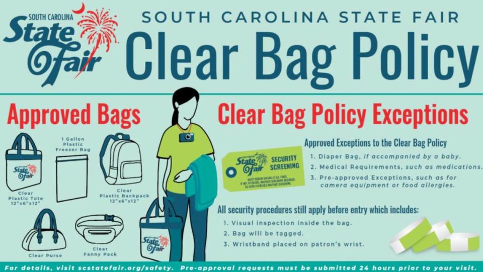 South Carolina State Fair bag policy