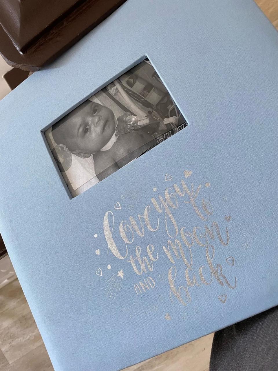 PHOTO: While Nathaniel was in the hospital, his mother, Sandya Flores, kept a scrapbook full of photos, milestones and more. (Courtesy of Sandya Flores)