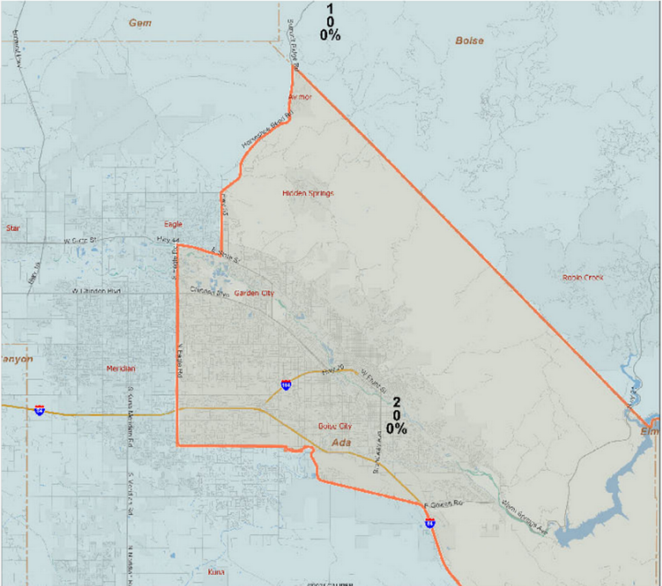 To achieve equality in the two congressional districts’ populations, “Ada County, the state’s most populous county, must be split,” the Idaho Commission for Reapportionment wrote in its final report in 2021. “This conforms to how the state has divided its congressional districts since 1971, and the commission also finds that maintaining the traditional division of Ada County would be less disruptive and confusing to voters than the creation of entirely new districts.”