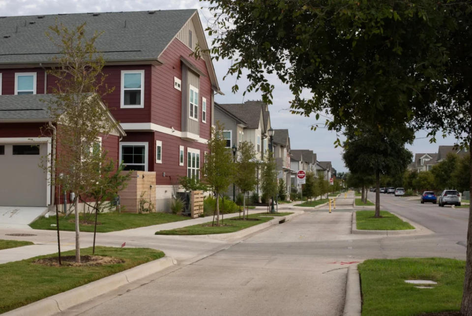 The Mueller neighborhood in East Austin, Texas