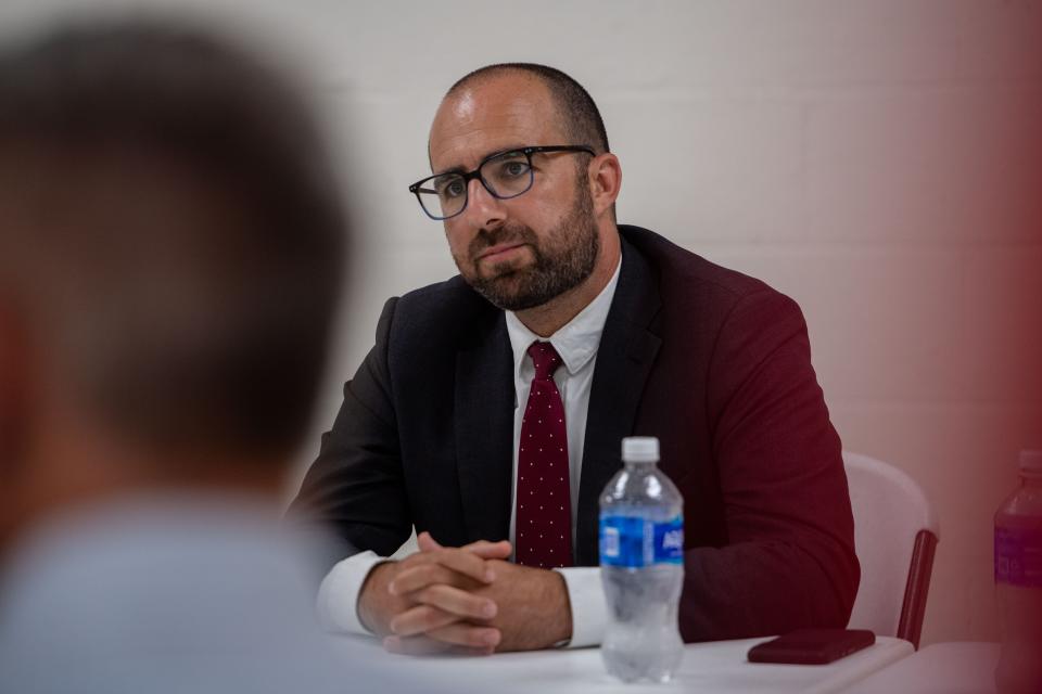 U.S. House 11th District candidate Caleb Rudow criticized Republican presidential candidate Donald Trump's actions on housing, saying he failed to improve the housing situation, instead blaming immigrants for the country's problems and putting his greatest energy into giving "tax breaks to billionaires."