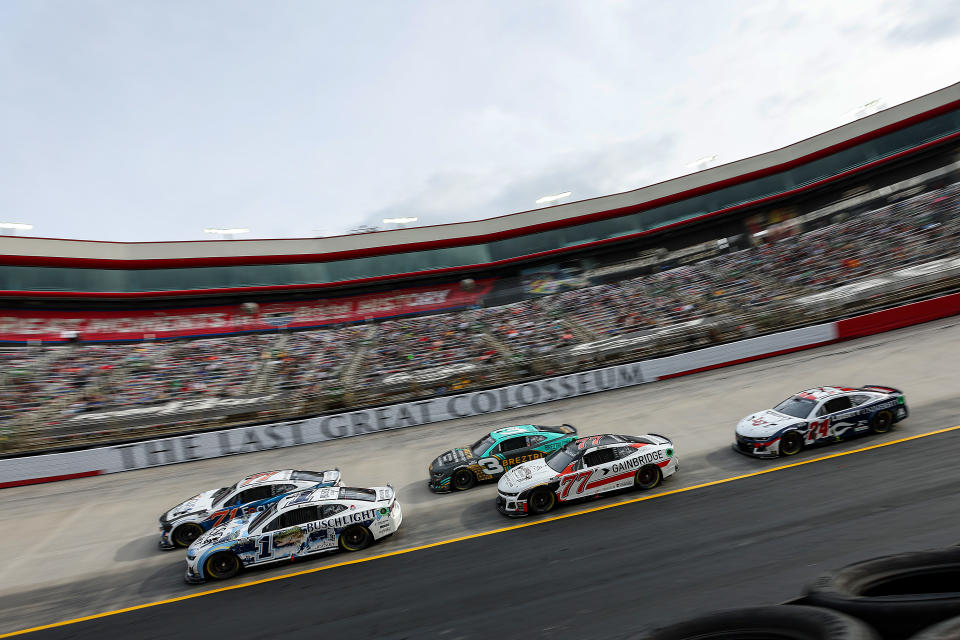 The latest unique setting for an MLB game will see the Braves and Reds meet at the historic NASCAR track on Aug. 2, 2025. (Photo by Meg Oliphant/Getty Images)