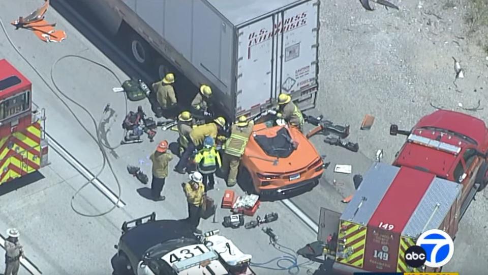 C8 Corvette Submarines Under Semi Trailer