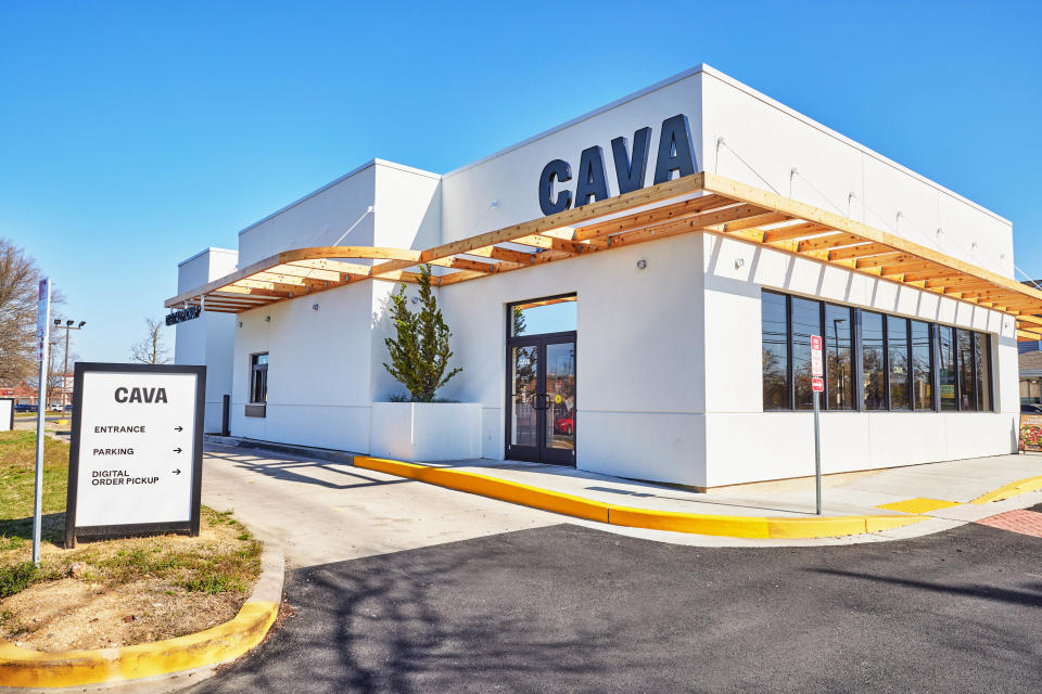 CAVA in Waldorf, Maryland featuring digital order pickup. (Courtesy of CAVA) 