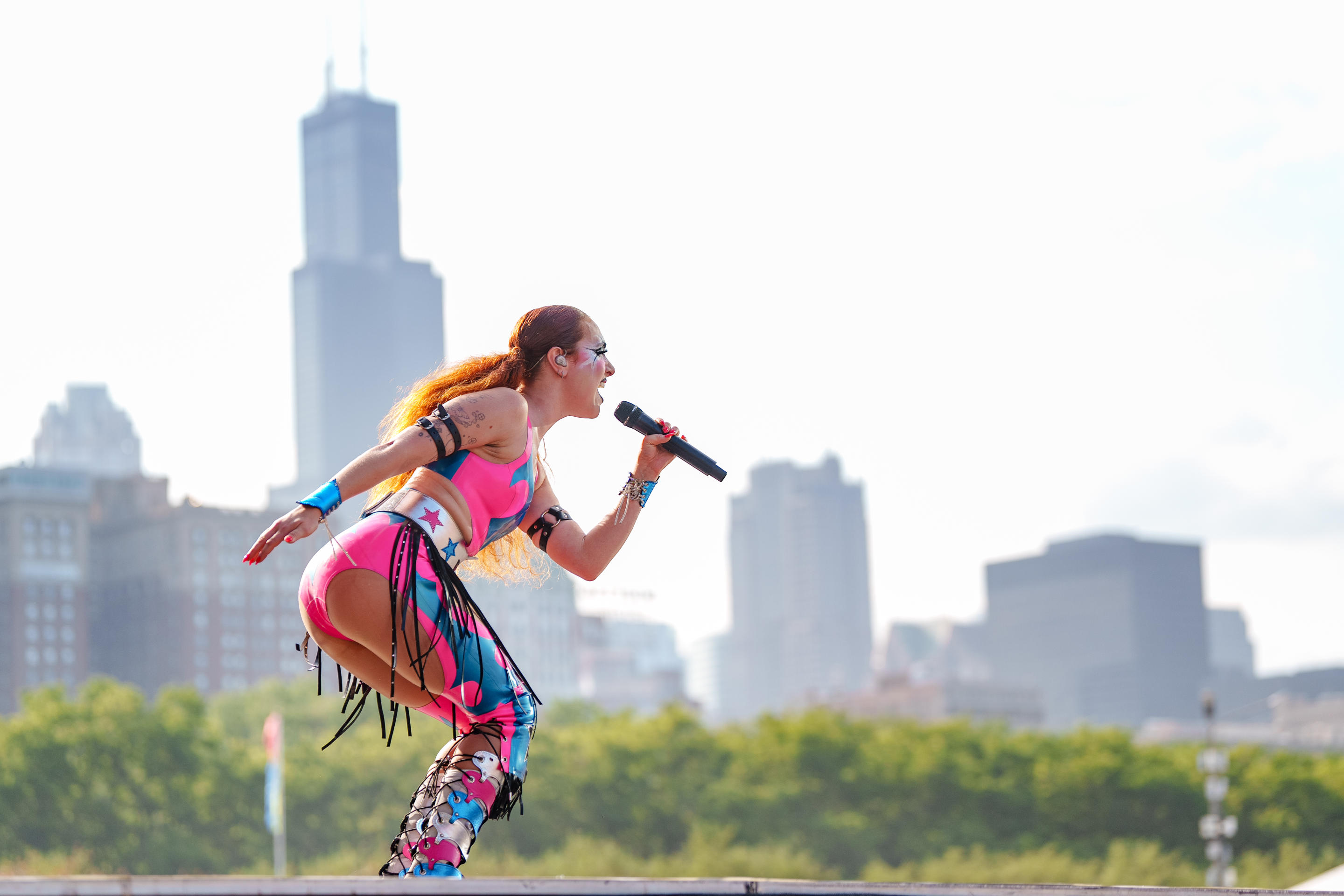 Chappell Roan performs at Grant Park.