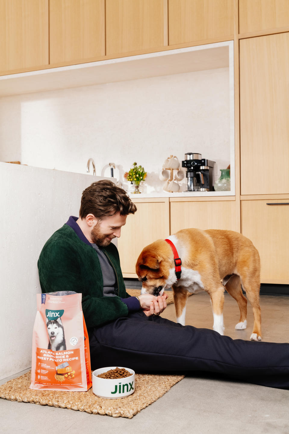 Chris Evans and his dog Dodger. (Courtesy of Jinx)