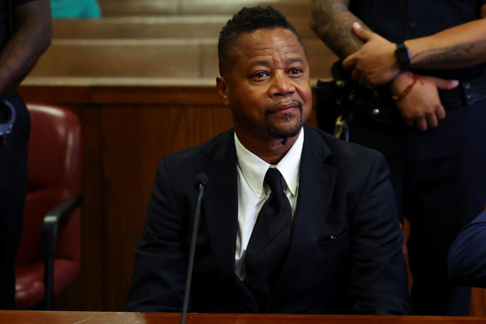 Cuba Gooding Jr. in New York Criminal Court in 2022 for his sentencing hearing after he pleaded guilty to a misdemeanor count of forcibly touching.