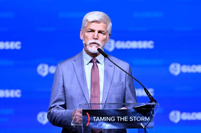 Czech President Petr Pavel speaks during the 19th Annual Globsec Security Conference in Prague. ulová Kateøina/CTK/dpa