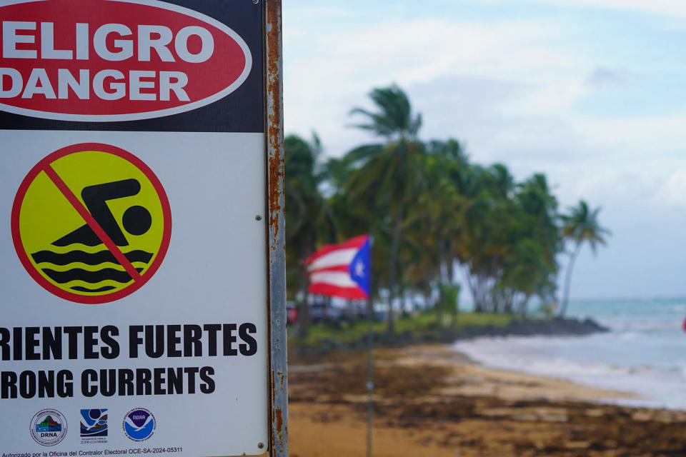 Ernesto is about 300 miles (480kms) east southeast of Puerto Rico, according to the US National Hurricane Center and predicts the storm will reach the island by late August 13. (Jaydee Lee Serrano / AFP - Getty Images)