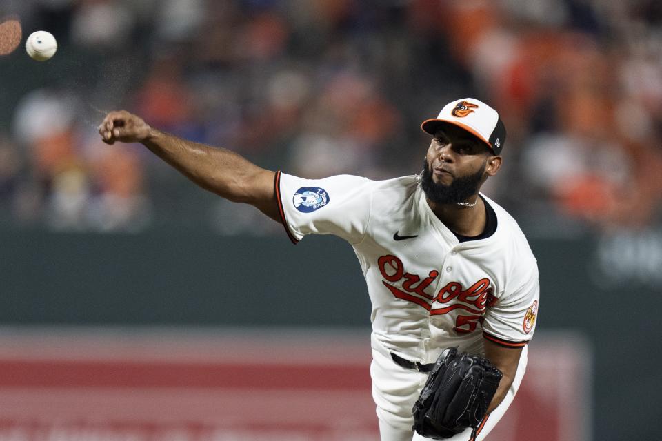 Seranthony Dominguez appears to have taken over the closer's role for the Baltimore Orioles, making him a priority add in fantasy baseball leagues. (AP Photo/Stephanie Scarbrough)