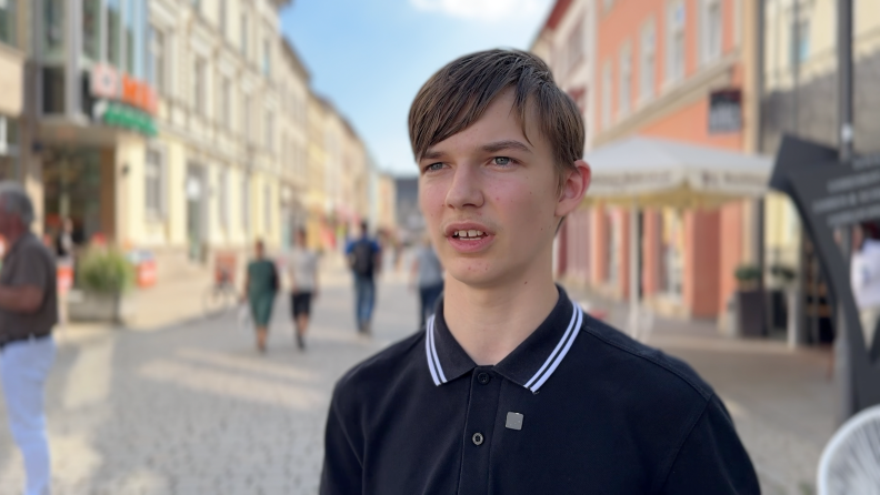 A young man called Constantin is pictured in Jena