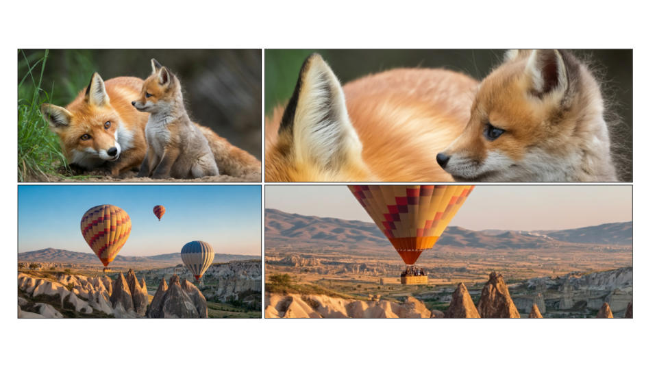 AI images created with Google's Imagen 3 model. Foxes and balloons.