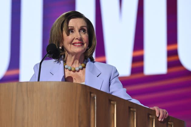 “Thank you, Joe,” former House Speaker Nancy Pelosi (D-Calif.) said to President Joe Biden in her remarks at the Democratic National Convention.