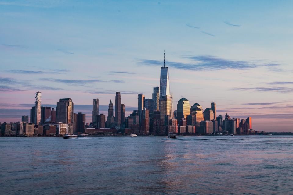 The skyline of New York City as seen from Hoboken, NJ.