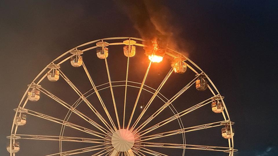 Fire on the Ferris wheel