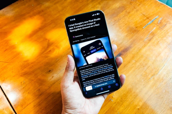 Reader mode in dark mode for Safari