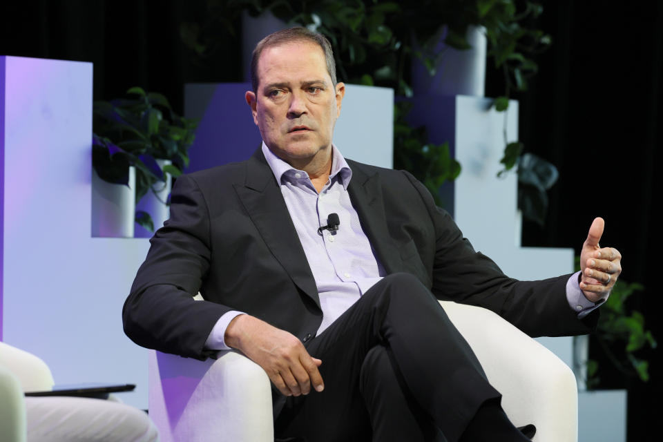 NEW YORK, NEW YORK - MAY 21: Chuck Robbins, Chair and CEO, Cisco speaks onstage during The Wall Street Journal's Future of Everything Festival at Spring Studios on May 21, 2024 in New York City. (Photo by Dia Dipasupil/Getty Images)