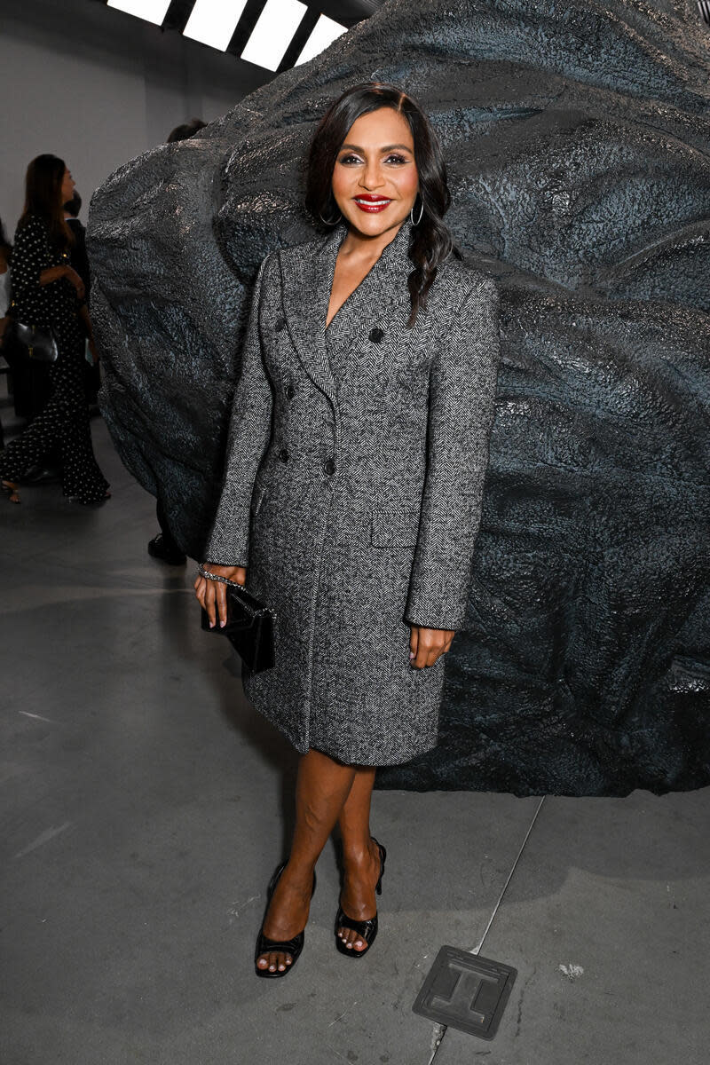 Mindy Kaling at Michael Kors RTW Spring 2025 as part of New York Ready to Wear Fashion Week held at The Shed on September 10, 2024 in New York, New York.