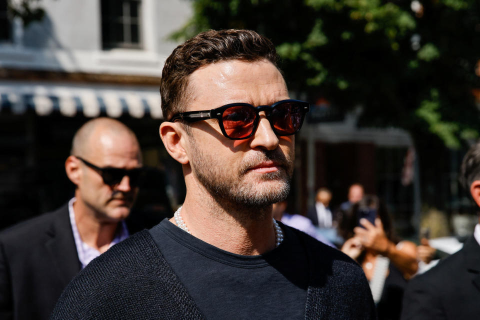 Singer Justin Timberlake arrives to appear in court in Sag Harbor, New York, U.S., September 13, 2024. REUTERS/Eduardo Munoz