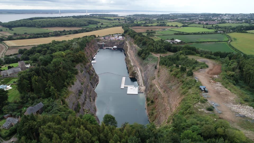 DEEP’s 50-acre campus near Bristol in the UK is home to a flooded limestone quarry, once used as an inland dive site. Its Vanguard habitat will be tested there in 2025. - DEEP