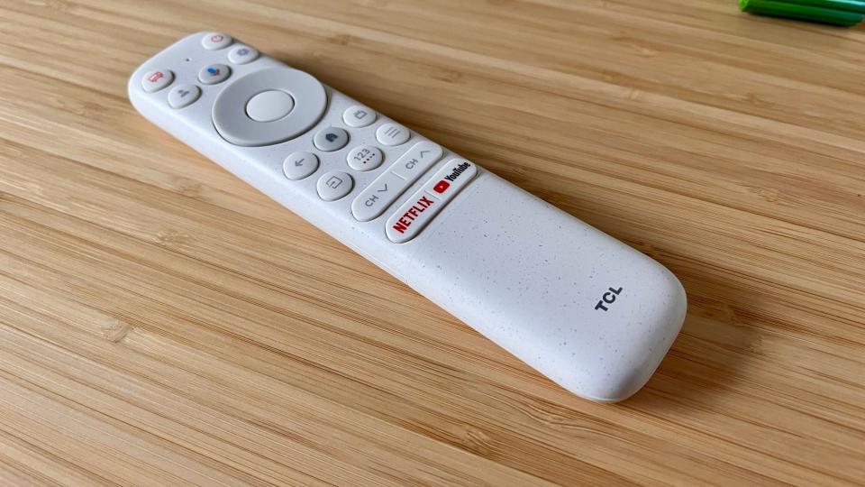 A photo of the TCL Nxtframe's remote.