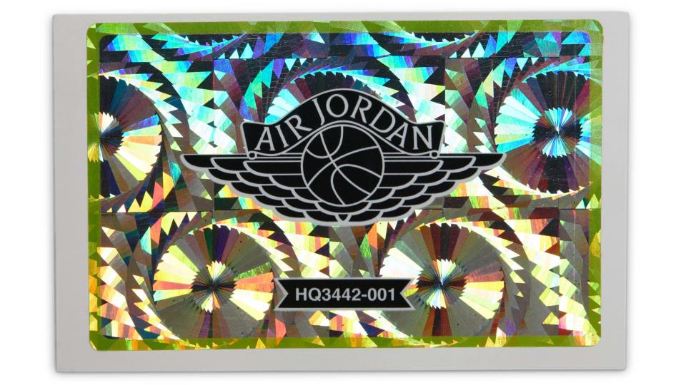 Air Jordan 1 Low ‘Halloween’ (holographic card). Credit: Nike