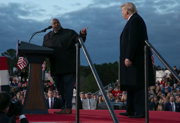 Robinson and Trump have shared a stage at least half a dozen times over the past few years. Here they are in April 2022 at a rally in Selma, North Carolina.