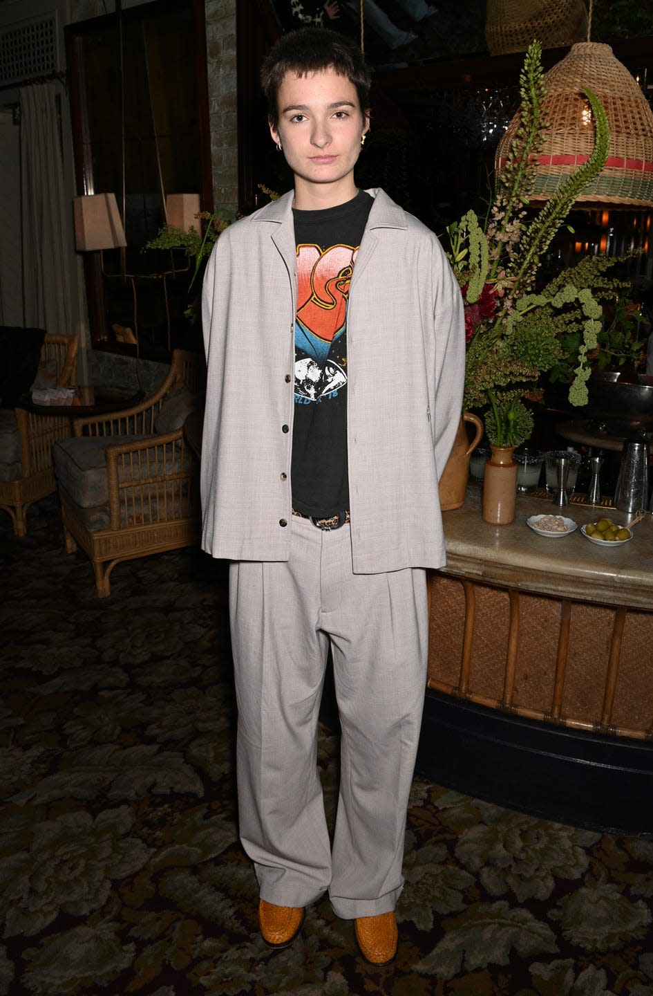 london, england june 14 violet getty attends the rosetta and violet getty dinner hosted by balthazar getty at chiltern firehouse on june 14, 2024 in london, england photo by dave benettgetty images for rosetta getty