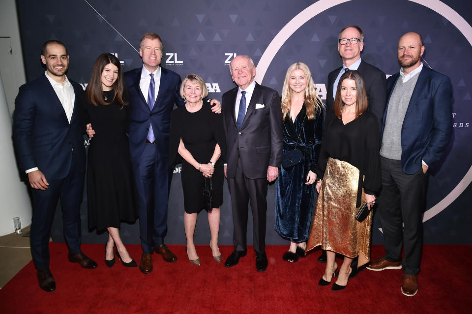 Erik Nordstrom, Jeannie Nordstrom, Bruce Nordstrom, and family (Photo by Andrew H Walker/Footwear News/Penske Media via Getty Images)