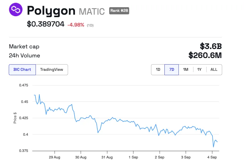 Polygon (MATIC) Price Performance