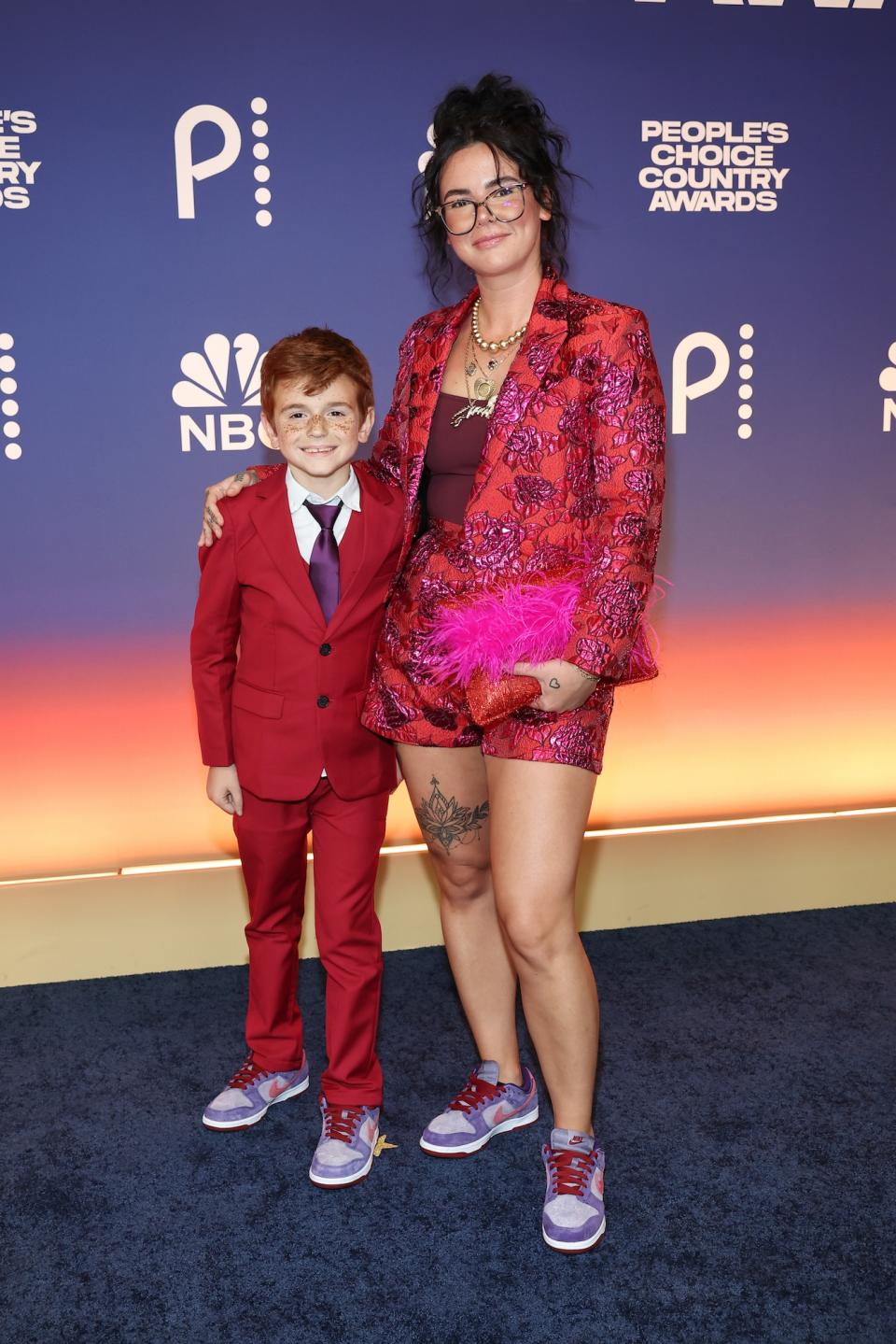 NASHVILLE, TENNESSEE - SEPTEMBER 26: (L-R) Jonah Curtis and Caitlynne Curtis attend the 2024 People's Choice Country Awards at The Grand Ole Opry on September 26, 2024 in Nashville, Tennessee. (Photo by Terry Wyatt/Getty Images)