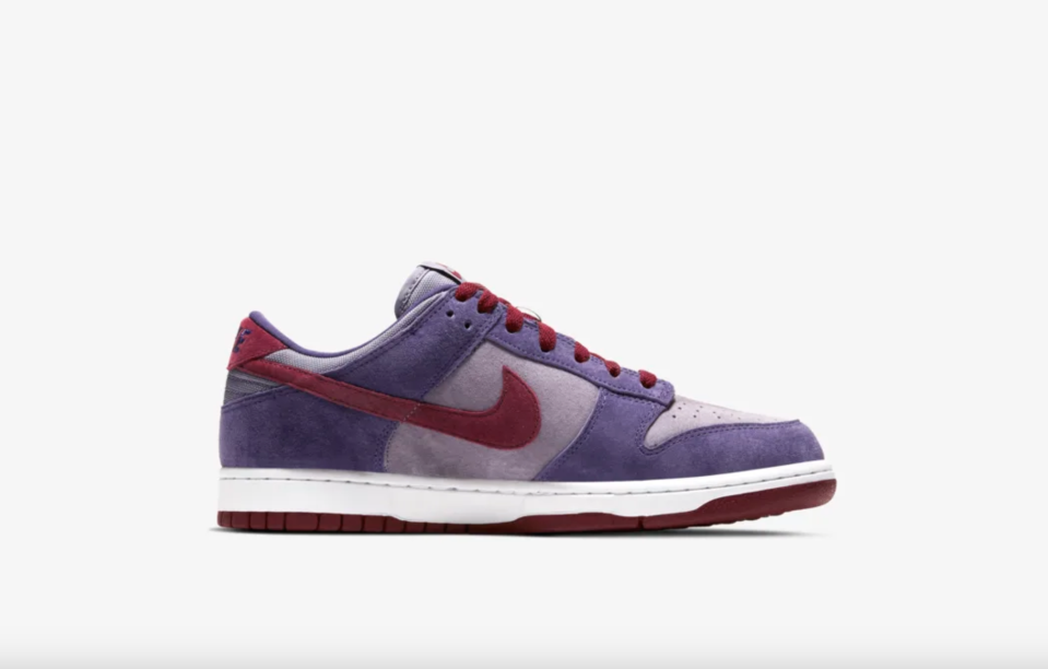 The Nike Dunk Low “Plum” sneakers, which retailed for $115.