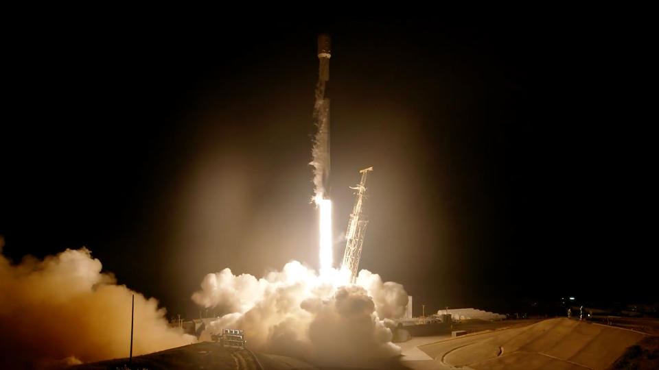  A SpaceX Falcon 9 rocket carrying the NROL-113 mission lifts off from Vandenberg Space Force Base in California on Thursday, Sept. 5, 2024. 