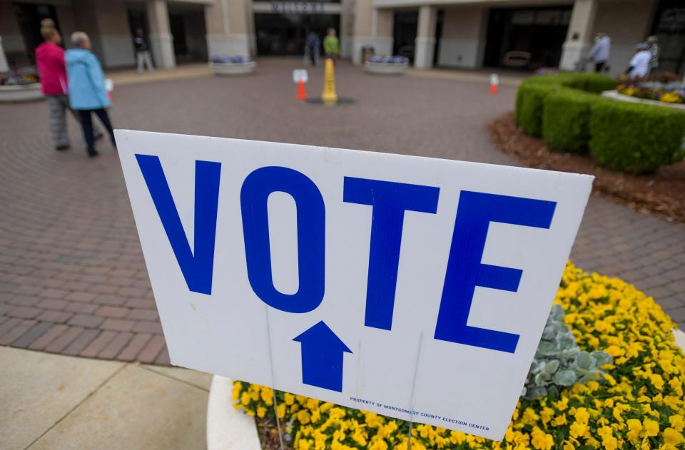 Voters arrive to vote at Frazer United Methodist Church in the Super Tuesday primary election in Montgomery, Ala., on Tuesday March 5, 2024.