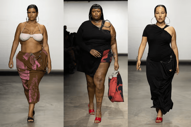 london fashion week runway mains skepta harri inflatable balloon bodies woman sheer mesh