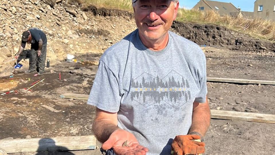 John Ralph, a former engineer and graduate of the University of Aberdeen, discovered the ring at the site of a fort in Burghead, northeast Scotland - University of Aberdeen