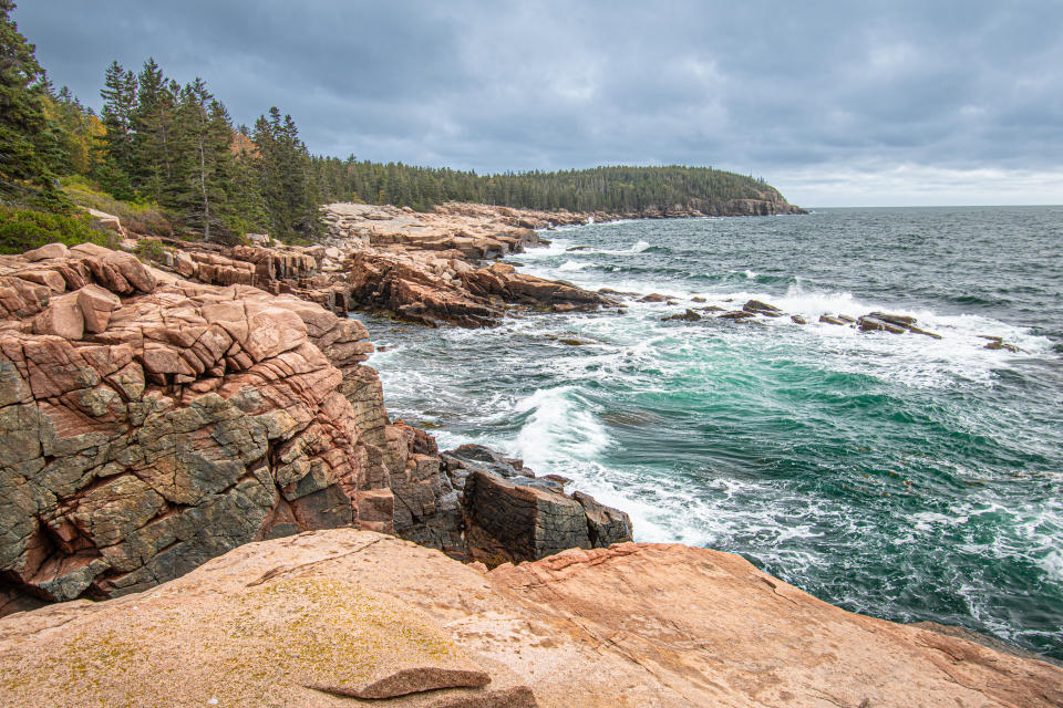 Acadia National Park is an American national park along the mid-section of the Maine coast, southwest of Bar Harbor. The National Park includes Mount Desert Island, Isle au Haut, and the Schoodic Peninsula.