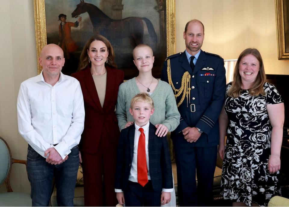 PHOTO: Photographer Liz Hatton, 16, who is battling a rare and aggressive tumour, was granted a meeting with The Prince and Princess of Wales at Windsor Castle. (@KensingtonRoyal/X)