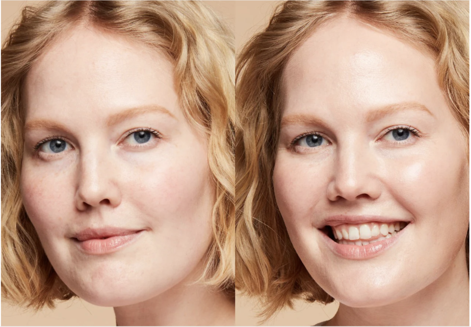 woman without and with Dr. Jart Premium BB Tinted Moisturizer