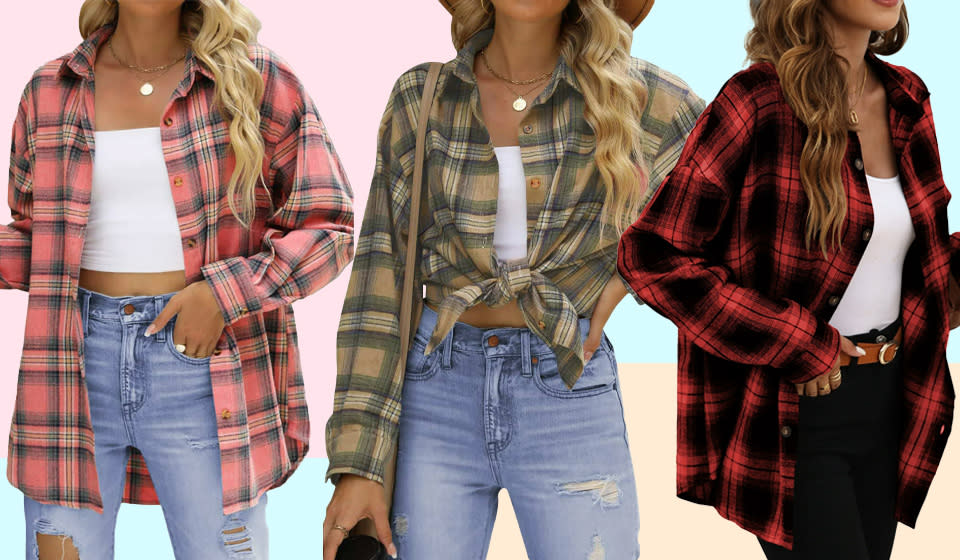 Fantaslook plaid flannel shirt