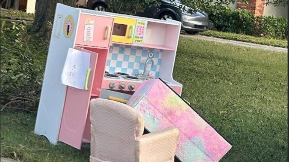 PHOTO: Sarah Spicer's daughter Blakely's toys had to be thrown out after flooding due to Hurricane Helene. (Sarah Spicer)