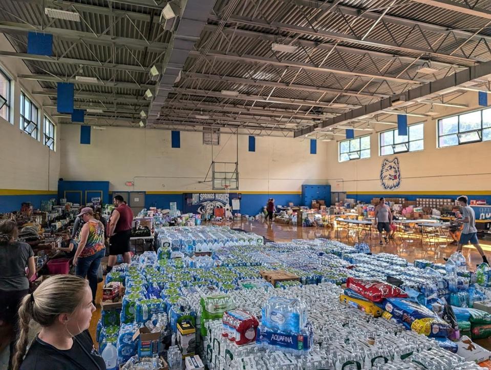 PHOTO: After Hurricane Helene devastated parts of North Carolina, many schools turned into community resource centers. (NC Department of Public Instruction)